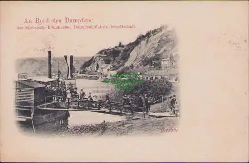 155834 AK Diesbar An Bord des Dampfers der Sächsisch-Böhmische Dampfschiffahrts