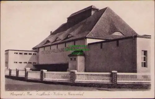 154504 Ansichtskarte Stargard in Pommern Städtisches Hallen- und Sonnenbad um 1940