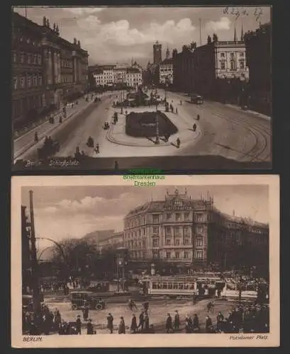 154349 2 Ansichtskarte Berlin 1927 Schloßplatz Potsdamer Platz