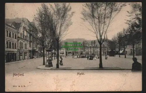 150418 Ansichtskarte Herford 1902 Markt