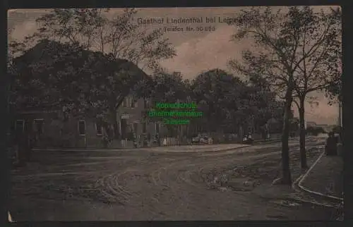 148958 Ansichtskarte Gasthof Lindenthal bei Leipzig 1924 nach New York