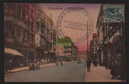 148888 AK Königshütte O.-S. Kaiser Strasse 1920 Chorzow Oberschlesien