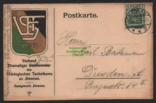 147483 Ansichtskarte Bad Ilmenau 1912 Studentika Verband ehemaliger Studierender Technikum