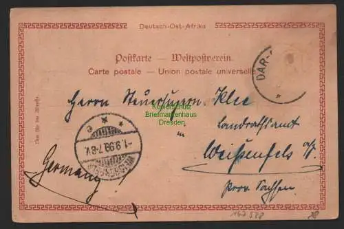 147528 AK Dar-es-Salam 1899 nach Weißenfels Schiffe Rhede