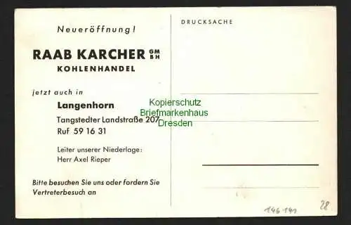 146141 AK Raab Karcher Kohlenhandel Hamburg Langenhorn um 1930