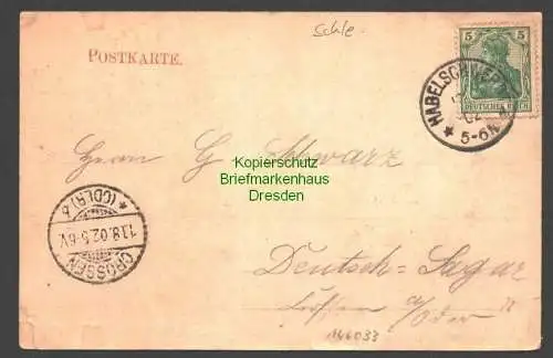 146033 AK Forsthaus Wustung b. Habelschwerdt 1902 mit Forellenteich