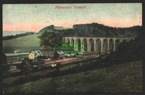 142695 AK Hetzdorfer Viadukt 1906 mit Bahnhof