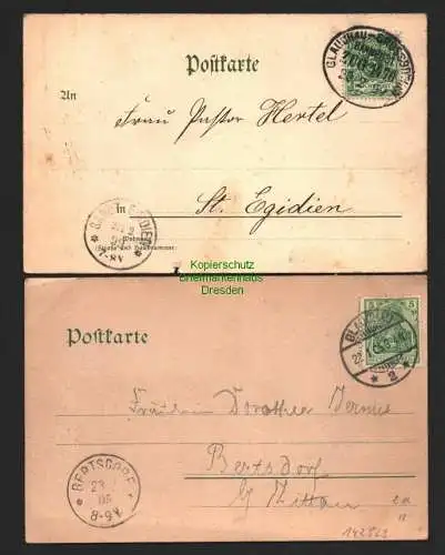 142523 2 AK Glauchau 1899 Schloss Hinterglauchau Geschäftshaus G. B. & Co.