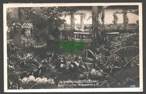 142111 Ansichtskarte Lucany nad Nisou Wiesenthal an der Neiße Blumen Ausstellung 1932