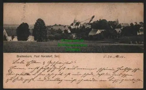 142380 AK Breitenborn Rochlitz Post Narsdorf 1912