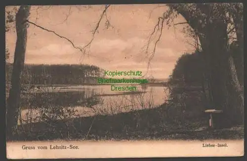 140967 Ansichtskarte Lehnitzsee Liebes Insel Oranienburg 1905