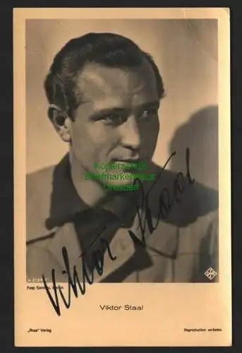 140805 AK Ross Verlag original Autogramm Viktor Staal um 1940