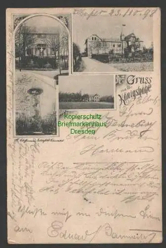 140847 Ansichtskarte Elberfeld Königshöhe 1898 Gasthaus Aussichtsturm