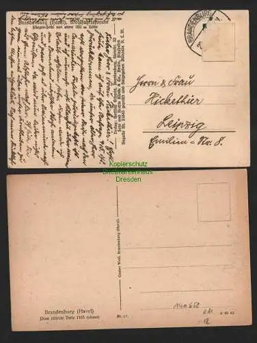 140658 2 AK Brandenburg Havel Fotokarte Luftbild um 1935 Dom um 1925