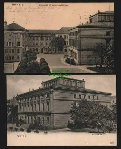 140410 2 AK Halle Saale 1915 Universität mit neuem Auditorium