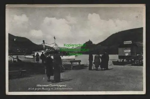 140579 Ansichtskarte Wannow Sudetengau Aussig Schreckenstein um 1940