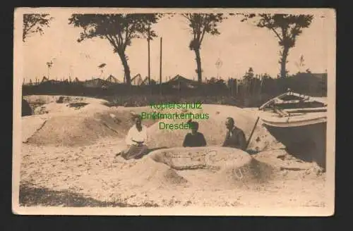 140715 AK Haffkrug Lübecker Bucht 1924 Ostsee Sandburgen Mondburg