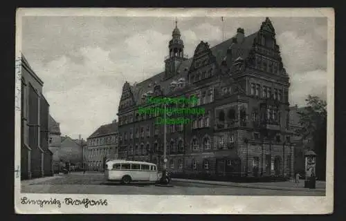 140383 Ansichtskarte Liegnitz Rathaus um 1940