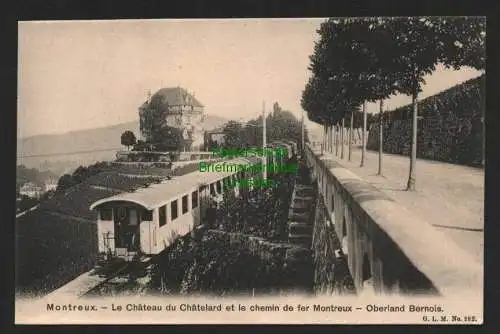 140734 Ansichtskarte Montreux Berner Oberland-Bahn um 1910 Le Chateau du Chatelard