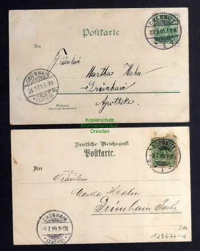 129677 2 AK Chemnitz 1899 Kaiserl. Postamt Litho Stiftung Naturheilanstalt 1901