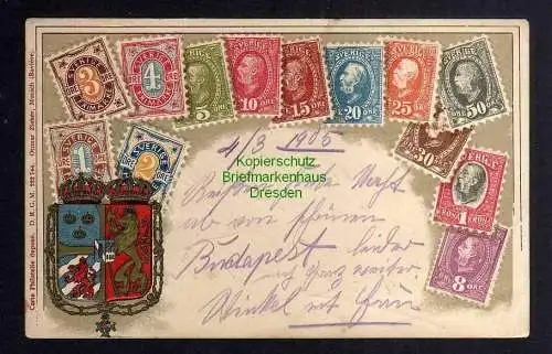 129749 Ansichtskarte Philatelie Postkarte Panama Wappen geprägt  um 1905