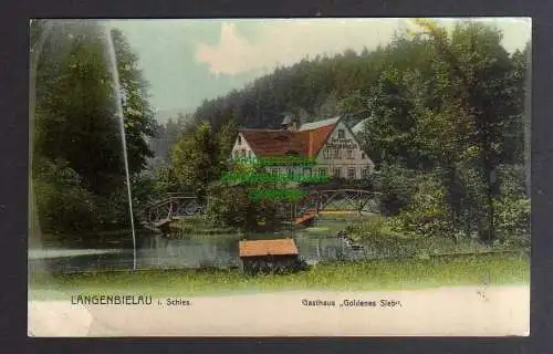 127819 AK Langenbielau i. Schlesien Bielawa Gasthaus Goldenes Sieb 1911