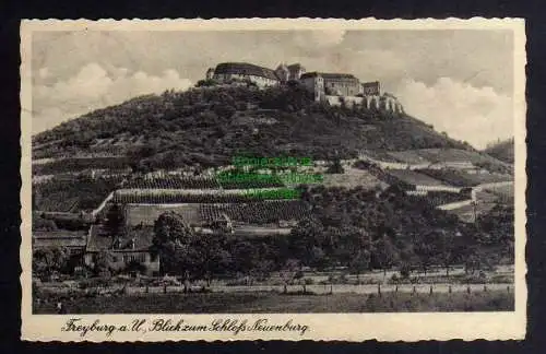 128240 AK Freyburg Unstrut 1935 Blick zum Schloss Neuenburg