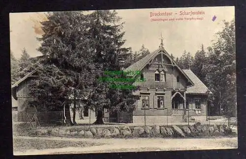 128235 AK Scharfenstein Ilsenburg Brockentour Nachtlager und Verpflegung 1919