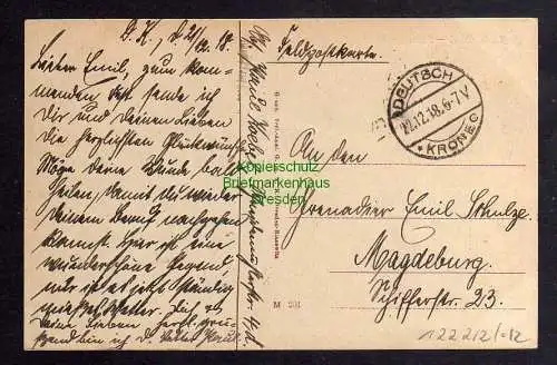 122212 AK Walcz Deutsch Krone Panorama mit Stadt See 1918 Feldpost