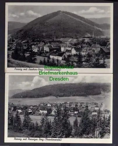 121273 2 AK Pressig mit Rauhen Berg Frankenwald um 1940