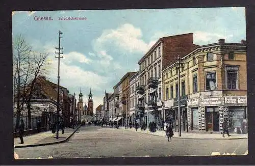 121158 AK Gniezno Gnesen Friedrichstrasse 1915 Tengelmann Kaffee Geschäft