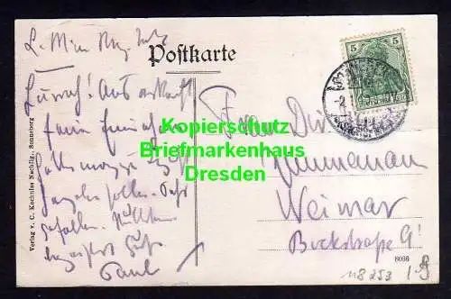 118254 2 AK Rathsfeld Steinthaleben 1917 Gasthaus Schloß Jagdschloss ß