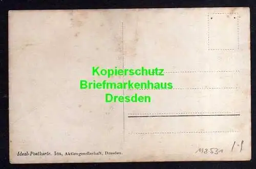 118531 AK Dresden Mann mit Fahrrad Fotokarte Ideal Ica Aktiengesellschaft um 191