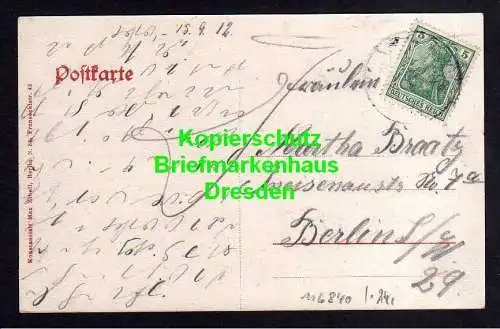 116840 AK Herzberg i. d. Mark Bez. Potsdam 1912 Gasthof Cark Prosse Strasse Kirc