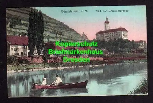 114857 Ansichtskarte Gundelsheim a. N. Schloss Hornegg um 1910 Horneck