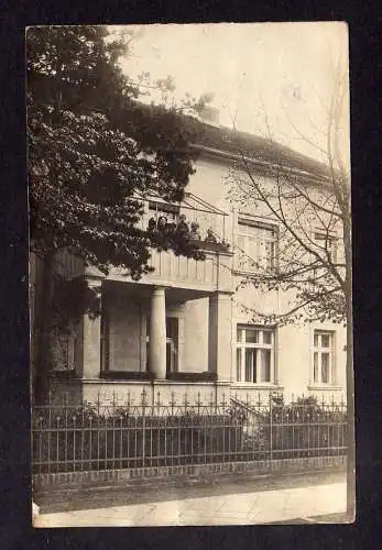 115118 Ansichtskarte Birkenwerder Bez. Potsdam 1914 Fotokarte Wohnhaus Villa Balkon mit mar