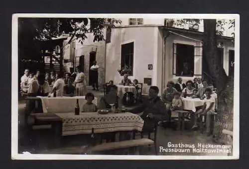 113686 Ansichtskarte Pressbaum Haitsawinkel Niederösterreich 1927 Fotokarte Gasthaus Hecker