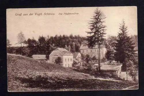 113679 Ansichtskarte Vogtländische Schweiz Die Pfaffenmühle um 1920 Nymphental