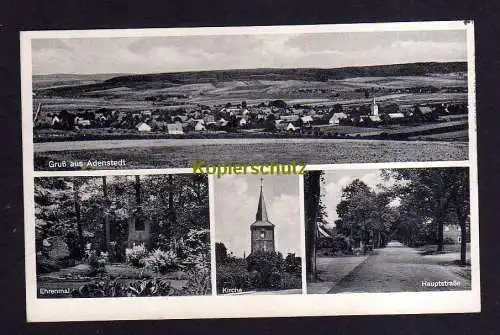 113971 AK Adenstedt Sibbesse 1964 Ehrenmal Kirche HauptstraßeAlwine Schaper , Ko