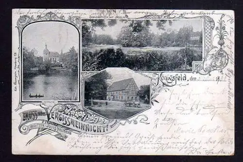 110651 Ansichtskarte Königsfeld Sachsen Gasthof Vergissmeinnicht bei Rochlitz 1901