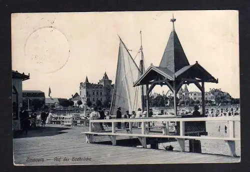 110614 AK Zinnowitz Auf der Seebrücke 1913