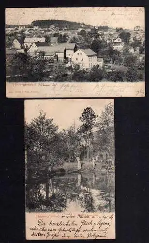 110386 Ansichtskarte Hintergersdorf Bad Hartha 1905 Thalmühlengrund Teich 1907