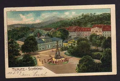 106676 Ansichtskarte Litho Teplitz-Schönau 1899