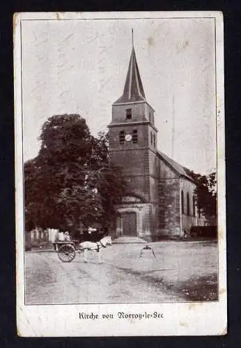 106990 Ansichtskarte Norroy-le-Sec i Meurthe-et-Moselle Kirche 1915 Feldpost 91