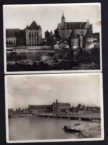 107034 2 Ansichtskarte Marienburg Westpr. Schloss Deutscher Ritterorden 1934 1933 Fotokarte