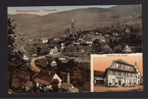 106734 Ansichtskarte Oberharmersbach Gasthaus zur Stube Kirche um 1920