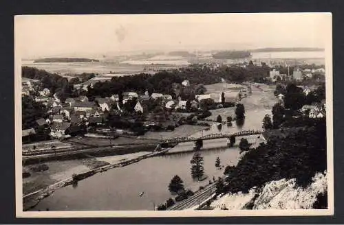 104930 Ansichtskarte Wünschendorf Elster Cronschwitz Fotokarte 1965 Brücke Weiße Elster