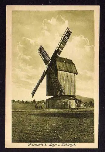 101208 AK Windmühle bei Nagel im Fichtelgebirge Kösseinehaus bei Bayreuth