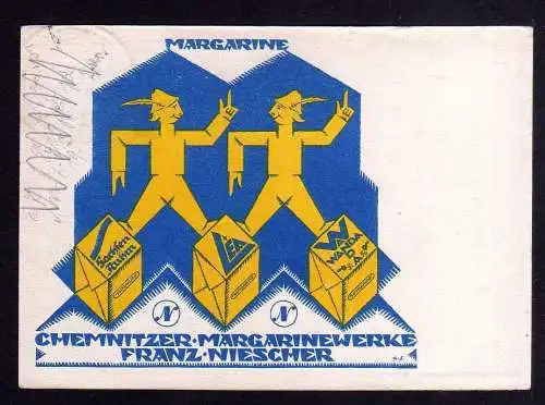 101105 AK Chemnitz 1931 Chemnitzer Margarinewerke Franz Niescher Wanda Sachsen R