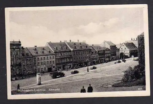 100992 Ansichtskarte Hohenstein-Ernstthal Altmarkt 1954